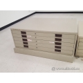 Tan Stacking 5 Drawer Map Plan Flat File Cabinet with Base